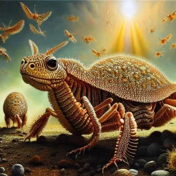 Ultra detailed fullbody Portrait in oil on canvas of -locusts upon the earth-Revelation 9,extremely detailed digital painting,,intense stare, extremely detailed face, crystal clear eyes, mystical colors ,perfectly centered image, perfect composition, rim light, beautiful lighting,masterpiece ,8k, stunning scene, raytracing, anatomically correct, in the style of Simon Bisley and Ohrai Noriyoshi and robert e howard and Steve Jung and Wizyakuza and uncannyknack