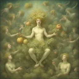 hallucination of Bacchus, by Daniel Merriam, surreal,