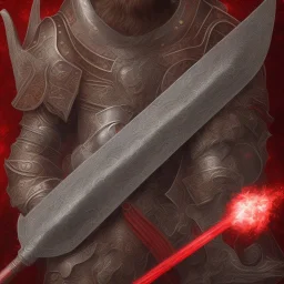 Knight guard. Shiny Magic scroll. Weapons. Tight. Damascus steel. Technical details. Red. Doom dark. Meteorite. Fire.