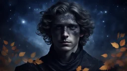 сын полуночницы выглядит как тень, сотканная из звездной пыли и опавших листьев. В его глазах – глубина ночного неба, хранящая секреты ушедших эпох. Кожа его тонка, словно пергамент, и на ней едва заметно проступают линии, напоминающие карту неведомых созвездий. Он носит одежды из темных, струящихся тканей, которые шепчут при каждом движении. Его походка тиха и грациозна, как у дикого зверя, крадущегося в ночи. В его присутствии ощущается некая отстраненность, будто он лишь гость в этом мире, н