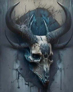 Animal Skull graffiti dark art stunning Master piece