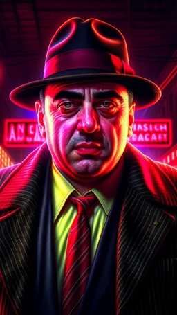 Al Capone cyberpunk, cinematic