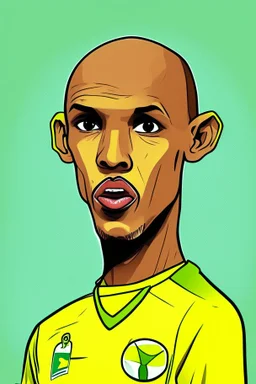 Fabinho Tavares Brazilian football player cartoon 2d