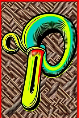 Vintage pop art style of a rams horn