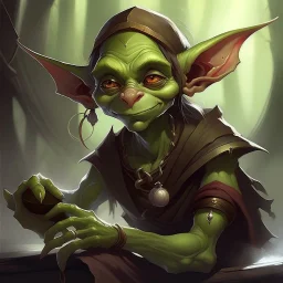 dnd, illustration, goblin, female, beautiful, pretty