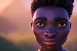 african head portrait, warrior costume,man and woman face ,village, meditation, woods, galaxy sky, 8k quality, unity engine, bloom,cinematic lighting,blue tone, octane render,