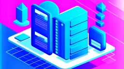 Gradient website hosting illustration