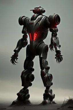 dark armor robot ai soldier mech dystopian scary gladiator predator monster