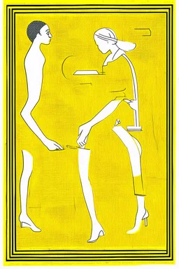 Holding on isn't working anymore; a mashup of the styles of Gerd Arntz and Tomma Abts