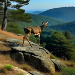 Deer on stone mountain