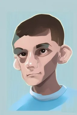 Phil Foden English soccer player cartoon 2d