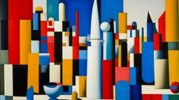A white kinetic town with instruments painted by Alexej von Jawlensky