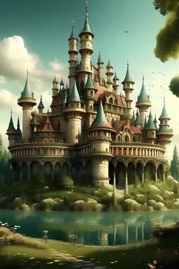 ارض الاساطير الجميلة بها قصر ملك