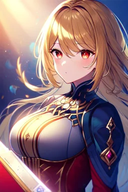 girl, masterpiece, best quality, cinematic lighting, detailed outfit, vibrant colors, perfect eyes, golden hair, red right eye, blue left eye, looking up,