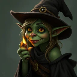a pretty goblin witch
