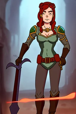 [medieval city, swords, tavern, Leela from Futurama, blurry background] Leela is a well known captain of the city militia. She's making sure everyone is acting properly in game of Thrones.