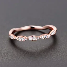 delicate thin ring with tiny diamonds and morganite, twisted band, rose gold, thin ring