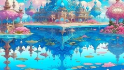 gouache, relaxation, luxury, dream world, calm beauty, symmetry, fantasy world, magic, beautiful composition, exquisite detail, 135mm lens