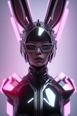 MCU Portrait, Front image, cyberpunk rabbit mask, asian woman, black pink color, latex dress, highly detailed, concept art, smooth, unreal engine 5, god rays, ray tracing, RTX, lumen lighting, ultra detail, volumetric lighting, 3d, finely drawn, high definition, high resolution.