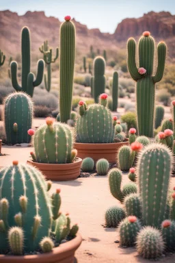 A charming cactus garden