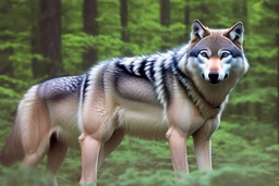 wolf in a forest, real image, real photograph, photograph taken with a canon camera and an 18-125 zoom lens