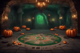 Склеп. Многоуровневое подземелье. Главный зал оформлен как игровое поле с огромной рулеткой на полу, тыквами с зелёным пламенем и жуткими декорациями, смешивающими атрибутику Хэллоуина и Рождества. Стиль Тима Бертона