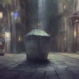 pixar style, volumetric New York City alley with steel garbage can environment and background, looking excited, detailed digital painting, extreme dense and fine fur, anime, ornate, colour-washed colors, elegant, small minutiae, particulars, centered, smooth, sharp focus, renderman gofur render, 8k, uhd, detailed eyes, realistic shaded volumetric lighting