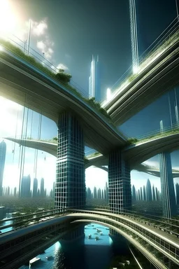 Skyscraper future, a lot of bridges are conected