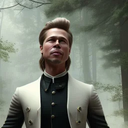 Full body, 3d render, Brad pitt 1800's men style, 1800's hair style, 1800's men clothes style,cleaning house, hyper realistic, octane render, unreal engine 5, 8k, palace background, uhd