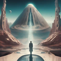2000 style, artificial intelligence，neo - academism，conceptual digital art，panorama, the holy mountain, dream, imaginary fantasy ，future sci - fiaesthetic，movie shot --ar 4:3