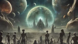 matrix universe, space, planets, god creation, few races of aliens on the earth