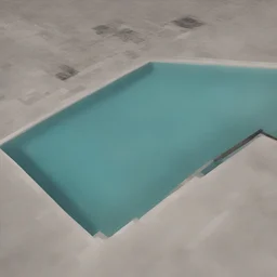 A swimming pool inthe middle of the ocean
