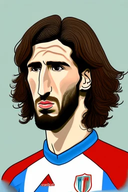 Sandro Tonali Italian football player ,cartoon 2d