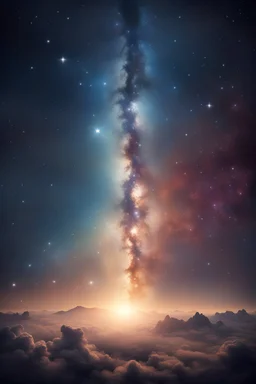 majestic celestial sky with, stars,