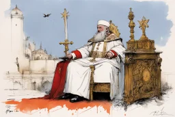 [art by Ralph Steadman] Pope Leo XIV
