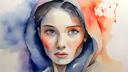 WaterColor Painting, A woman rejected from society