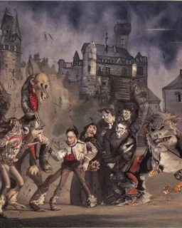 A battle between bloodsuckers and werewolves with Dracula in Pennsylvania Castle