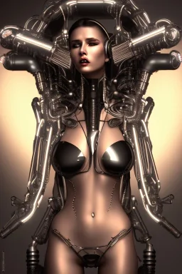 cyberpunk, black latex body, women, body portrai, big boobs, open mouth, highlight eyes perfect, skin, tron, cyborg , perfekt, real, dream, hr giger