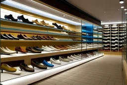 showcase of a shoe store in Spain, f