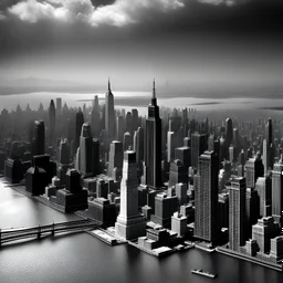 Lav et gråt billede af new york