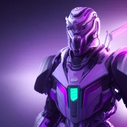 Handsome guy face, Sci-fi character, purple backlight, pink and purple, scifi suit, profile, purple background, pink lighting