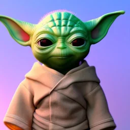 Chibi yoda, pixar 2022, modern Disney style, octane render, realistic