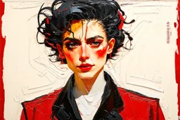 Egon Schiele, figurative abstract expressionist art, female vampire,full body portrait perfection,abstract painting ,acrylic art,oil paint,sharp brush strokes, fine palette knife, highly detailed hair and facial features, soft skin tones, subdued natural colors, museum quality render