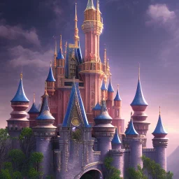 The palace of magic king, huge structure, panoramic view, zoomed out view of the exterior, mysterious, soft lighting, unreal engine 5 volumetric lighting, intricate details, realistic style, 8k resolution