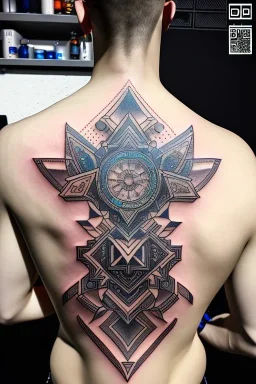 Geometric tattoo design, highly detailed close up shot, 8k, HDR, clear picture, highly detailed, high resolution