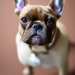 Portrait of a light brown french bulldog by hitchcock