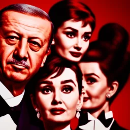 Erdogan and Audrey Hepburn selfie photo