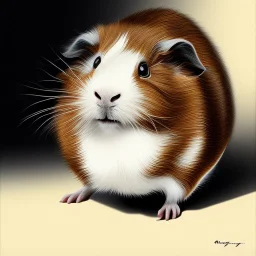 guinea pig panther portrait detailed full body