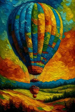 Hot air ballon by Van Gogh