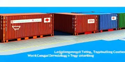 Logistics and transportation, Integrated warehousing and transportation operation service. Network distribution of Container Cargo, Smart logistics and future of transport on global networking.